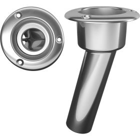 Mate Series Stainless Steel 15&deg; Rod &amp; Cup Holder (Option: Open  Round Top)