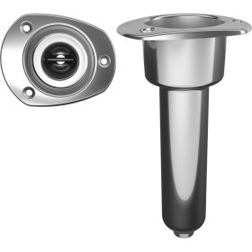 Mate Series Stainless Steel 0&deg; Rod &amp; Cup Holder (Option: Drain  Oval Top)