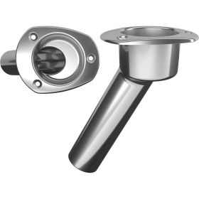 Mate Series Stainless Steel 30&deg; Rod &amp; Cup Holder (Option: Open  Oval Top)