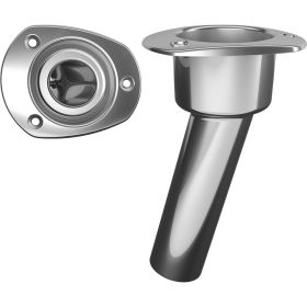 Mate Series Stainless Steel 15&deg; Rod &amp; Cup Holder (Option: Open  Oval Top)