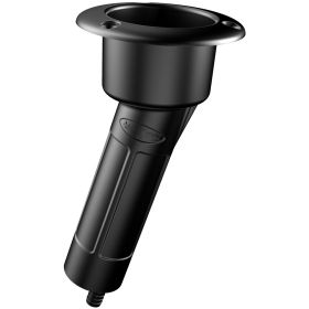 Mate Series Plastic 15&deg; Rod &amp; Cup Holder (Option: Drain  Round Top  Black)