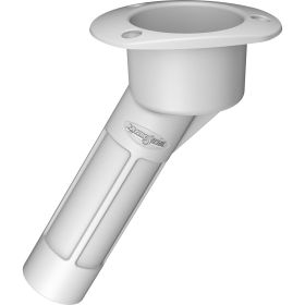 Mate Series Plastic 30&deg; Rod &amp; Cup Holder (Option: Open  Oval Top  White)