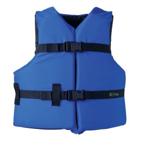 Onyx Nylon General Purpose Life Jacket (Option: Youth 5090lbs  Blue)