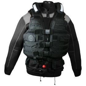 First Watch HBV (Option: 100 High Buoyancy Tactical Vest  Black  Medium to XL)