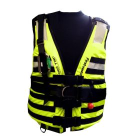 First Watch HBV (Option: 100 High Buoyancy Rescue Vest  HiVis Yellow  Medium to XL)