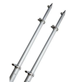 TACO 18' Deluxe Outrigger Poles w/Rollers (Option: Silver/Silver)