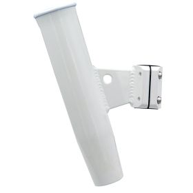 C.E. Smith Aluminum Vertical Clamp (Option: On Rod Holder 15/16" OD White Powdercoat w/Sleeve)
