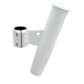 C.E. Smith Aluminum Vertical Clamp (Option: On Rod Holder 12/3" OD White Powdercoat w/Sleeve)