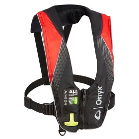 Onyx A/M (Option: 24 Series All Clear Automatic/Manual Inflatable Life Jacket  Black/Red  Adult)