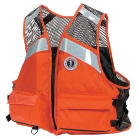 Mustang Industrial Mesh Vest (Option: Orange  4XL/5XL)