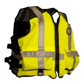Mustang High Visibility Industrial Mesh Vest (Option: Fluorescent Yellow/Green/Black  XL/Large)
