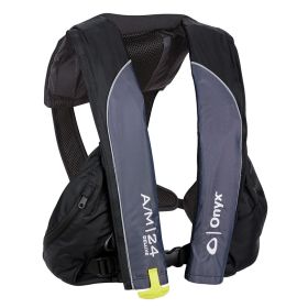 Onyx A/M (Option: 24 Deluxe Auto/Manual Inflatable PFD  Black  Adult Universal)