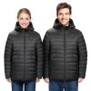 Heated Jacket for Women with 7.4V Battery, Soft Shell Electric Heating Coat, Windproof Lightweight Outerwear with 4 Heating Zones & 3 Heat Settings