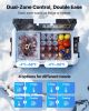 Car Refrigerator, DC 12/24V AC100-240V Compressor Electric Cooler, -4°F to 68°F Truck Refrigerator with APP Control, Wheels & Dual Zone