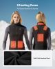 Heated Vest, Women Electric Heating Vest with 16000 mAh Battery Pack, 6 Heating Zones Lightweight Rechargeable Winter-Vest with 3 Levels