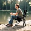 Portable Folding Camping Chair with Side Pocket for Fishing